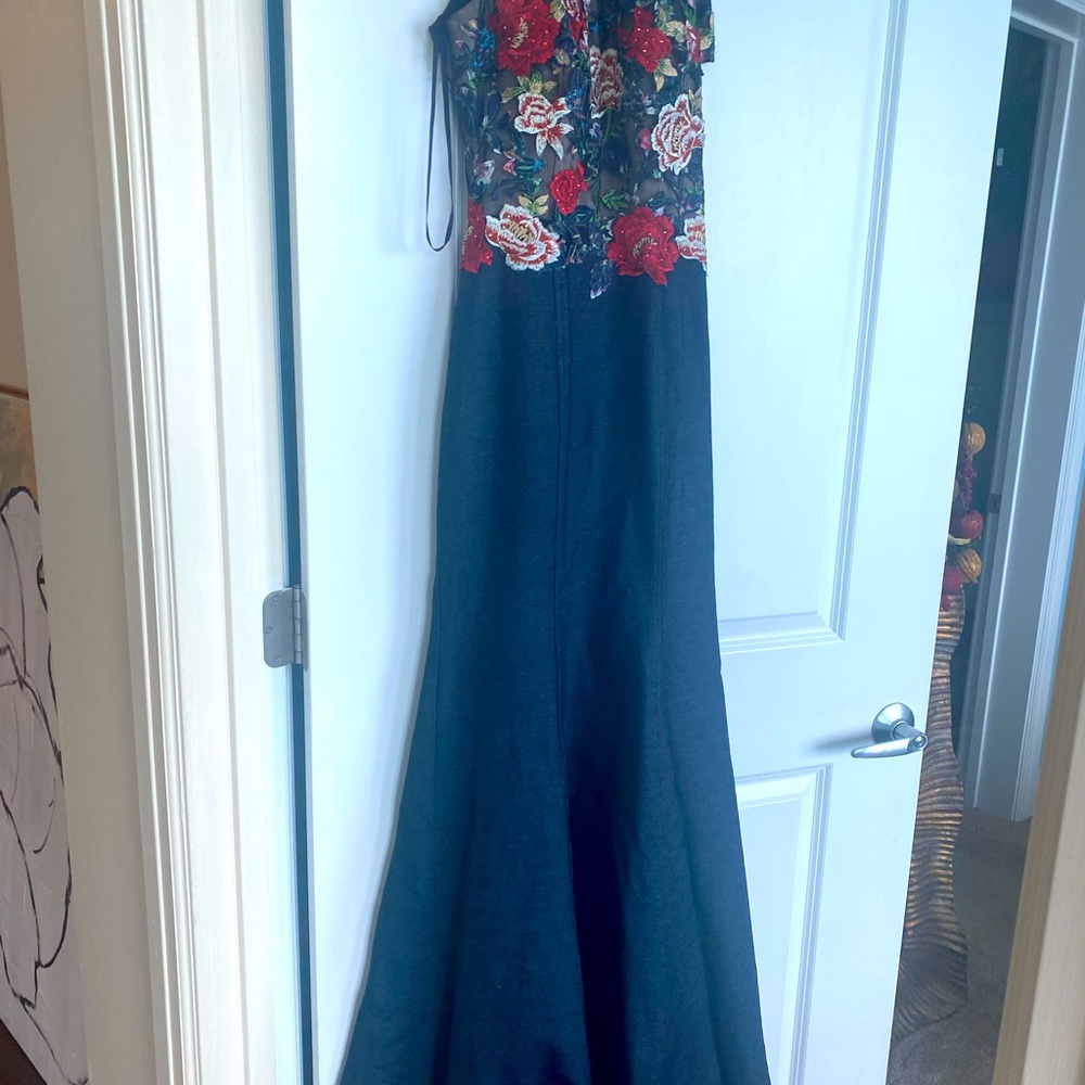 Cutout back prom dress
